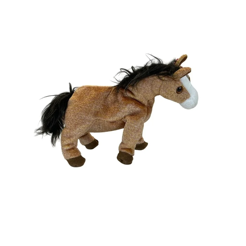 Ty Beanie Baby Horse Pony‎ Oats Plush Toy Brown Original Tag